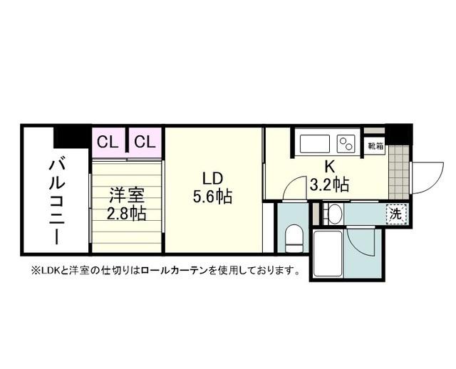 RJRプレシア郡元Ⅲ(1LDK/3階)の間取り写真