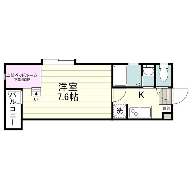 リアライズプレイス(1K/2階)の間取り写真