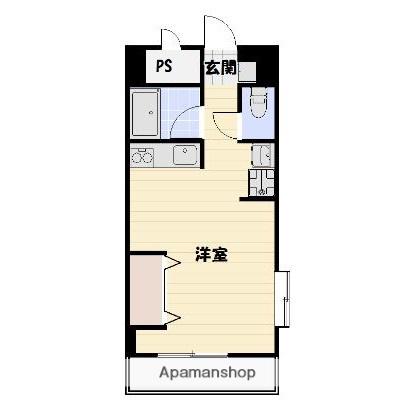 MIKASAビル(1K/3階)の間取り写真