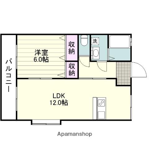 トレゾアⅡ(1LDK/1階)の間取り写真