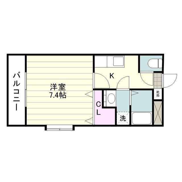 PARK SIDE葉月館(1K/4階)の間取り写真
