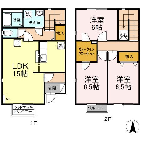 フラッツメイ　Ｂ棟(3LDK)の間取り写真
