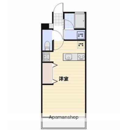 新西ビル(ワンルーム/4階)の間取り写真