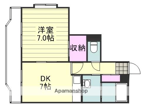 パークコートTABATA(1DK/3階)の間取り写真