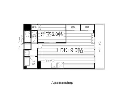 メゾン・ドゥ・片平(1LDK/10階)の間取り写真