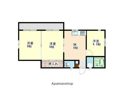 紫原パークマンション(3DK/2階)の間取り写真