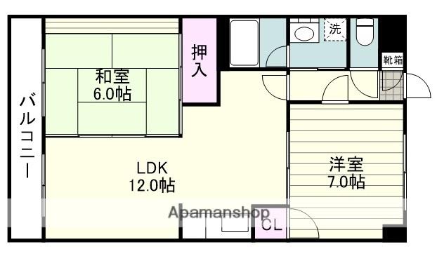 プレジデント下荒田(2LDK/3階)の間取り写真