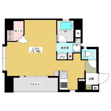 レジデンス光・上之園(ワンルーム/7階)の間取り写真