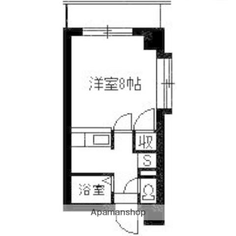 コスモ郡元(1K/6階)の間取り写真