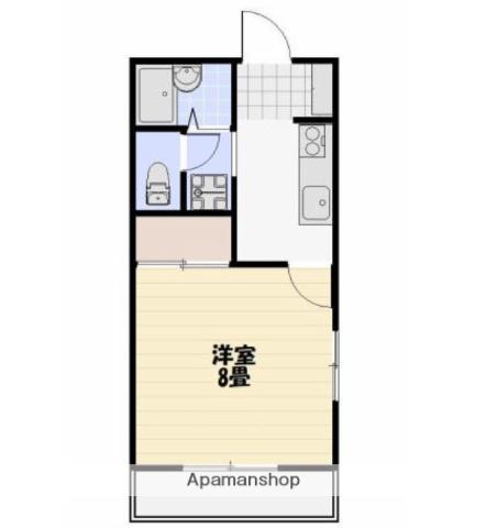 ガーデンハイツ(1K/2階)の間取り写真