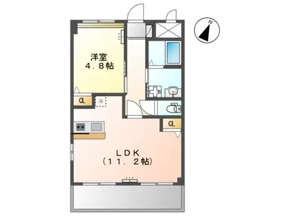 SUN HILLS M&Y(1LDK/1階)の間取り写真