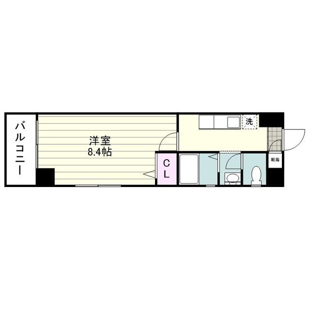 タウンパディ上之園(1K/2階)の間取り写真