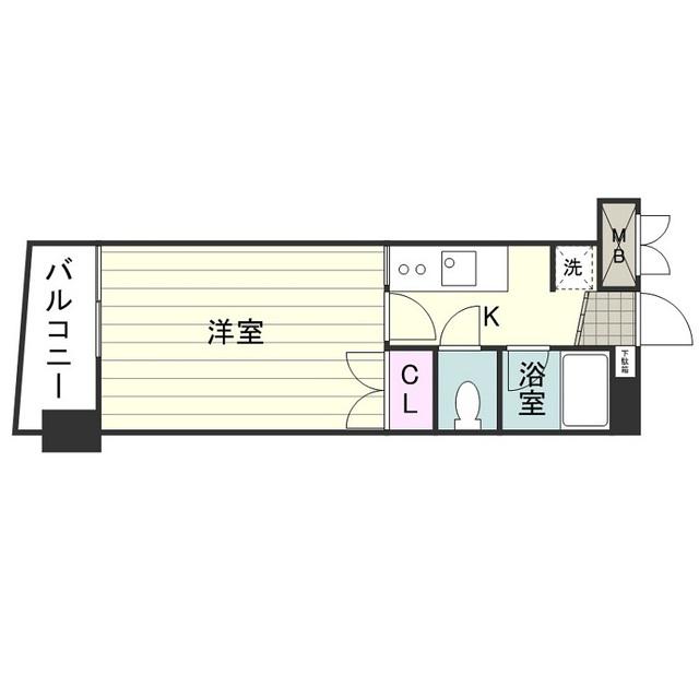 YAOKIビル(1K/4階)の間取り写真