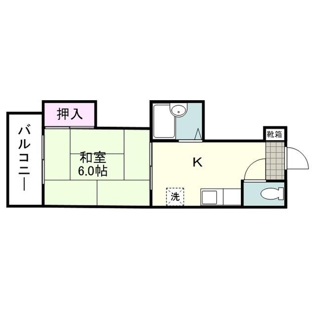 ウエストリバー新照院(1K/7階)の間取り写真