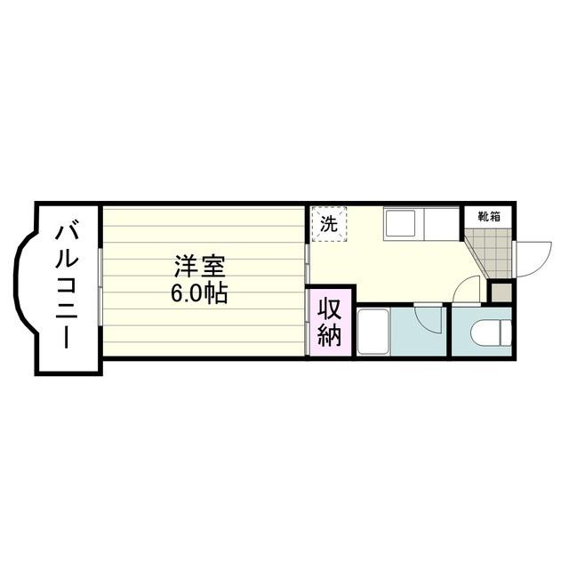 ブランセ小松原(1K/3階)の間取り写真