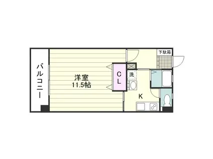 レジデンス平田Ⅳ(1K/3階)の間取り写真