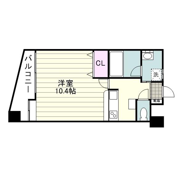 MBC不動産谷山ビル(1K/7階)の間取り写真