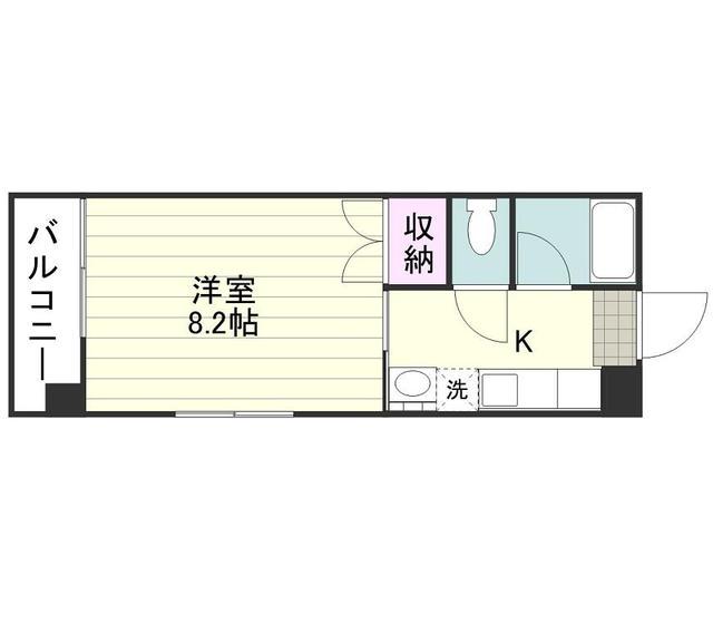 イレブン第1ビル(1K/3階)の間取り写真