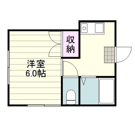 池田コーポⅡ(1K/1階)の間取り写真