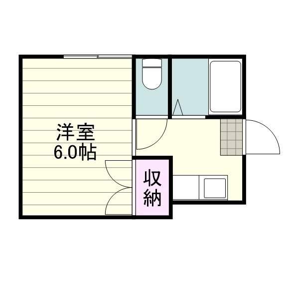 池田コーポⅡ(1K/2階)の間取り写真