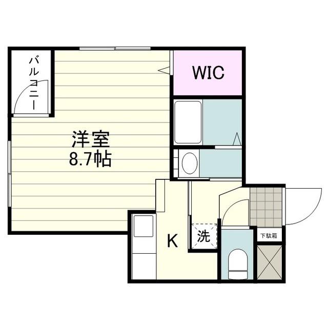 プログレス高麗(ワンルーム/3階)の間取り写真