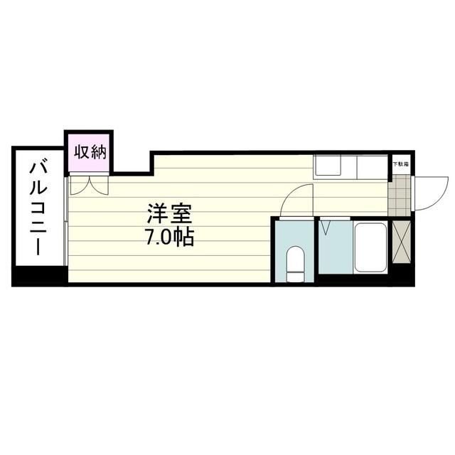 アスカビルⅠ(ワンルーム/5階)の間取り写真