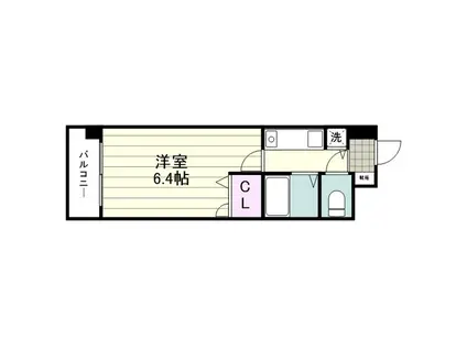 ライオンズマンション西千石(1K/5階)の間取り写真