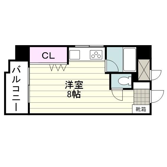 トーカンマンション新上橋(ワンルーム/6階)の間取り写真