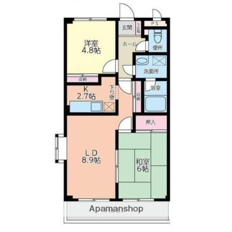 A・Fプリベール Ⅰ(2LDK/2階)の間取り写真