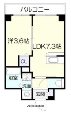 ピネータ天保山(1LDK/5階)の間取り写真