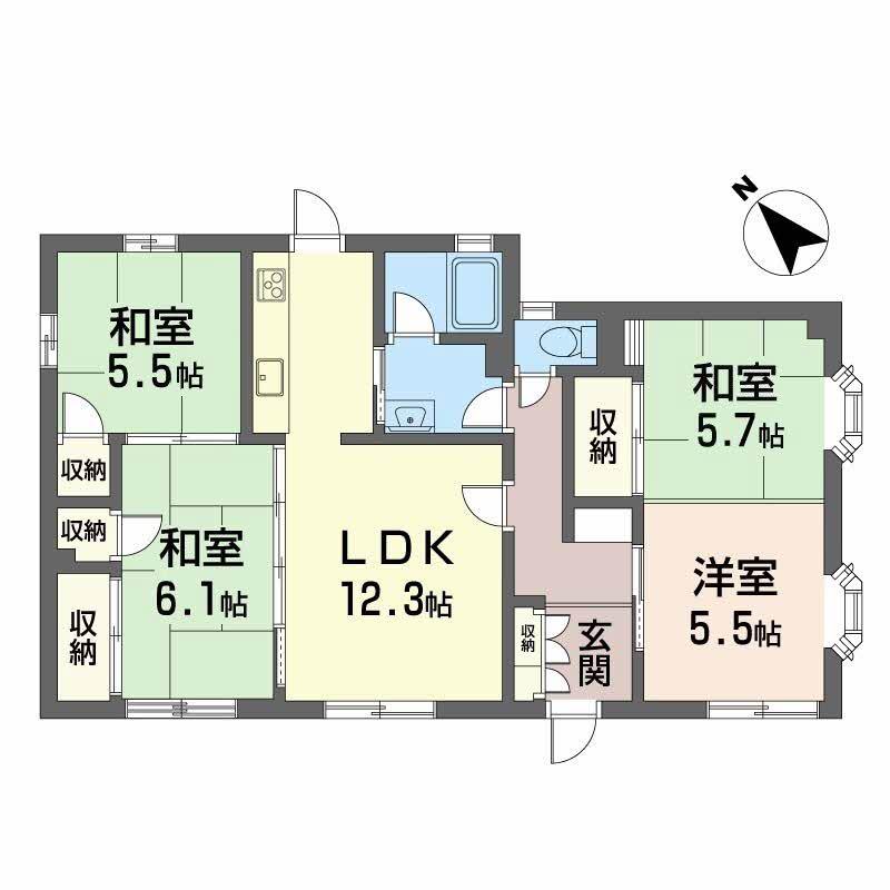 コンサルジュM(4LDK/1階)の間取り写真