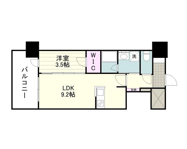 RJRプレシア鹿児島駅前(1LDK/8階)の間取り写真