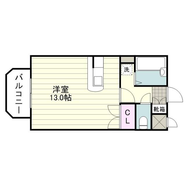 ソラリアハイツ(ワンルーム/1階)の間取り写真