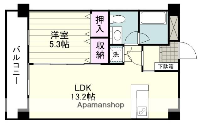 クルーク・T(1LDK/4階)の間取り写真