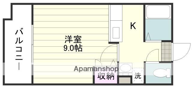 レインボー荒田Ⅱ(1K/5階)の間取り写真