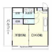 ヴィラ・メイ(1DK/3階)の間取り写真