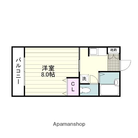 ハーベストタウン(1K/2階)の間取り写真