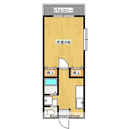 シンフォニー上荒田(1K/4階)の間取り写真