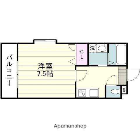 グランドヒルズ(1K/2階)の間取り写真