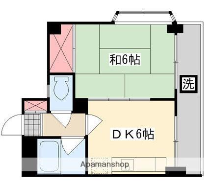 エクシード新屋敷(1DK/3階)の間取り写真