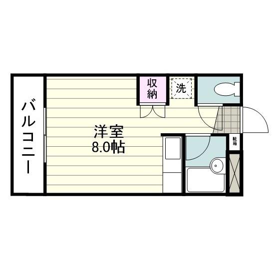 上之園フラッツ(ワンルーム/3階)の間取り写真