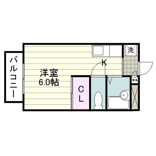 コーポ・ユー・アイ(1K/2階)の間取り写真