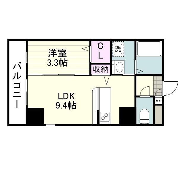 チェリーズいづろ(1LDK/11階)の間取り写真