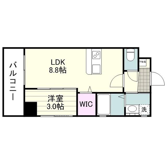 DIDヒルズ西千石(1LDK/5階)の間取り写真