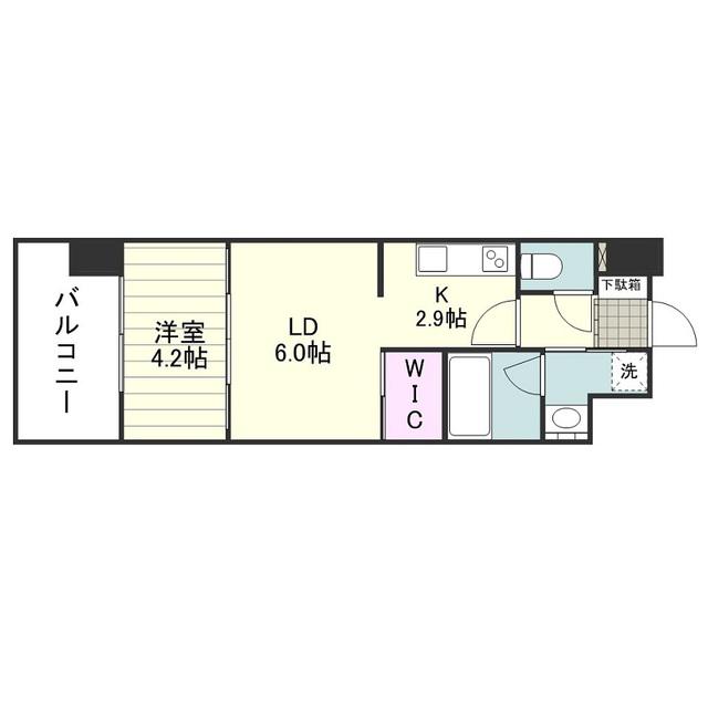 RJRプレシア郡元(1LDK/11階)の間取り写真