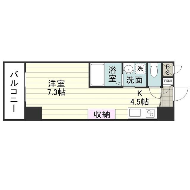 ビスタ ヴィラ 武(ワンルーム/5階)の間取り写真