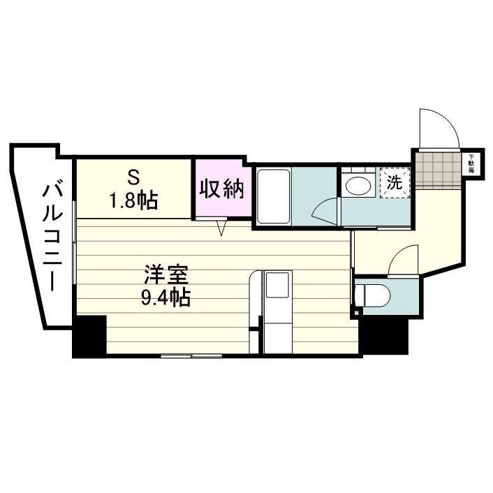 フォンス東谷山(ワンルーム/6階)の間取り写真