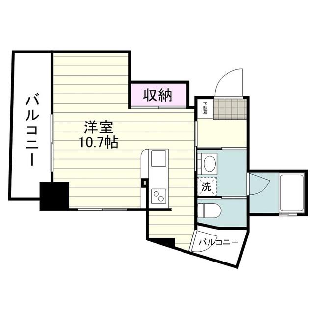 フォンス鴨池DC(ワンルーム/3階)の間取り写真