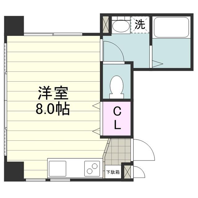 柳町MKビル2(ワンルーム/2階)の間取り写真