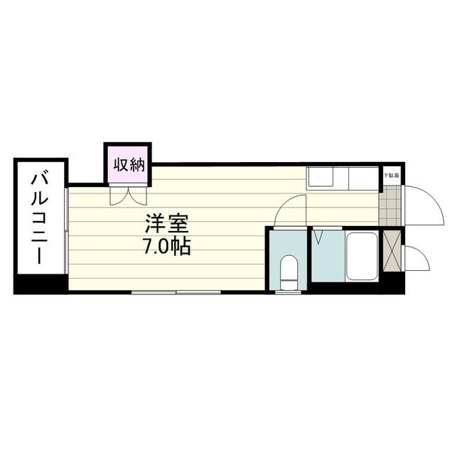 アスカビルⅠ(ワンルーム/5階)の間取り写真